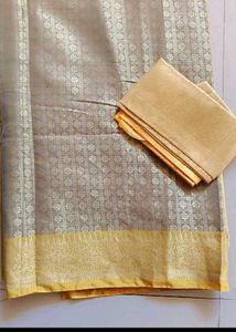 Kanjivaram Mustard Saree🔥