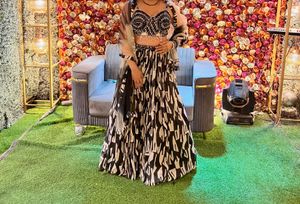 Black &amp; White Designer Lehenga