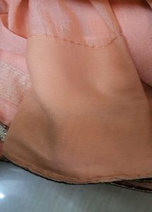 Peach Embellished Saree