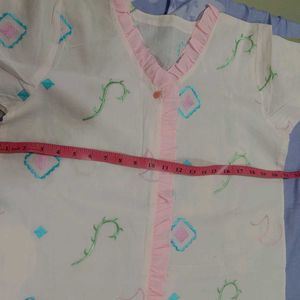 Light Pink Embroidered Nightgown
