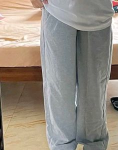 Grey Wide Leg Trousers
