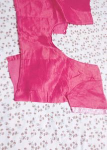 Elegant Pink Saree with Blouse Piece