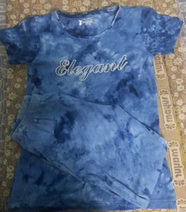 Elegant Tie-Dye Night Suit