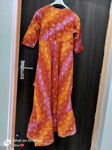 Bandhej Print Gawn Kurti