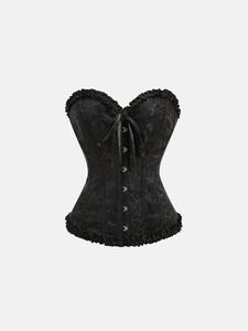 Black Ethnic Motif Corset Top