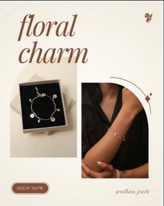Floral Charm Bracelet