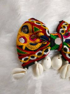 Mini Traditional Hair Bow Clip for Festive Look