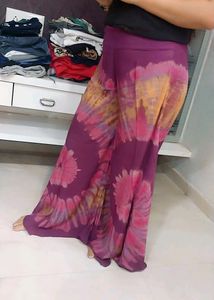 Bandhni Plazo Slit Both Leg Side