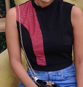 Sleeveless Colorblocked Tank Top