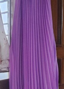 Purple Pleated Maxi Dress