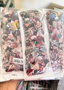 Fluffy Printed Scrunchies