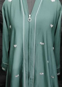 Elegant Green Embroidered Abaya