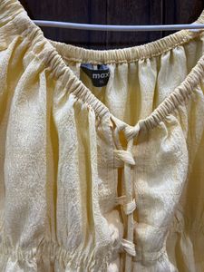 Yellow Bell Sleeve Top