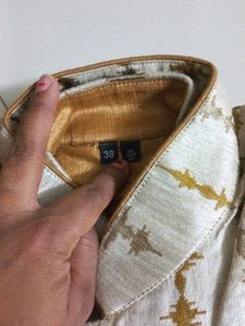 Three Piece Kurta Jacket Set Party Were Set One Time Used Size 38