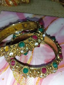 Green &amp; Mehroon Bangles