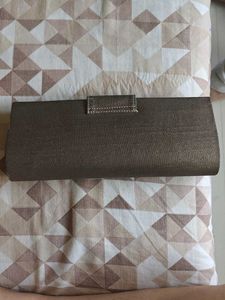 Grey Clutch With Chain