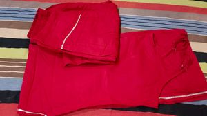 Red Kurta Set