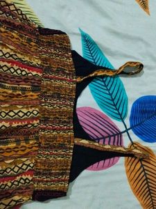 Woman Multi Colour Jaipuri Print Thread Work
