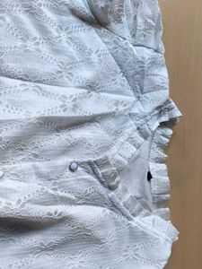 Lace Detail White Blouse