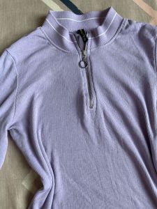 Cute Lavender Long Sleeve Top