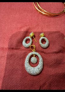 American Diamond Half Set