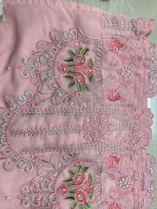 Beautiful Embroidery With Pearl Suit