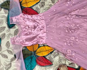 Elegant Pink Floral Gown
