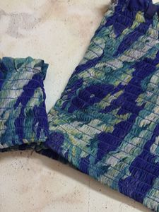 Stylish Blue Patterned Top