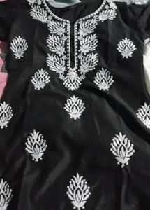 Women Black Rayon Kurti