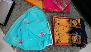 Set 2 Trading Quality Sarees &amp; 1 Blouse