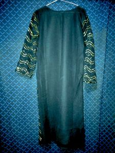 Round Neck Sequinned Georgette Kurta with Sharara