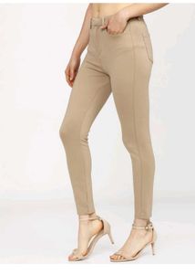 Beige Skinny Leg Pants
