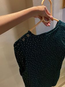 Green Polka Dot Top