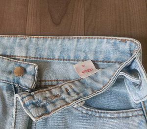 Korean Wide Leg Blue Light Fade Cotton Jeans