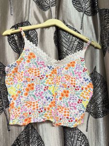 Floral Crochet Tank Top