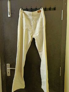 Beige Wide Leg Jeans