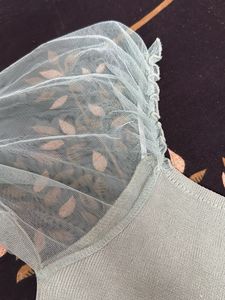 Sage Green Puff Sleeve Top