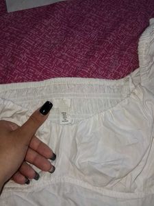 White H&amp;M Crop Top