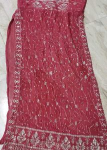 Dark Peach Naira Cut Kurti Set