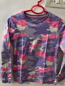 M&amp;S Camo Long Sleeve Top