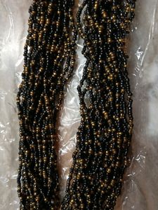 Beautiful Black Coloured Chinibeads Necklace