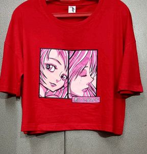 Anime Red Crop Top (New Just Without Tag)