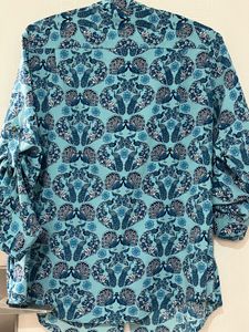 Imported Shirt In Beautiful Peacock Print