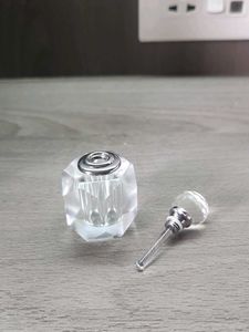 Clear Carved Crystal Refillable Perfume Bottle