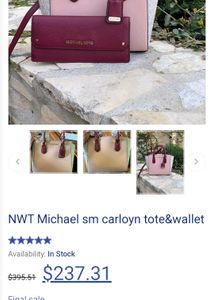 Michael Kors Tote Bag - Pink Pastel &amp; Logo