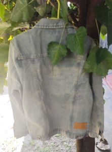 Faded Design Light Blue Denim Jacket