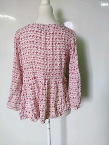 Pink Printed Tops