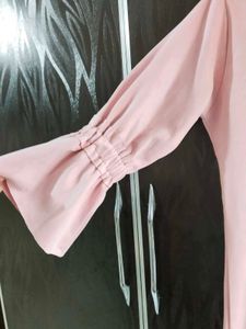 Butterfly Embroidered Pink Top