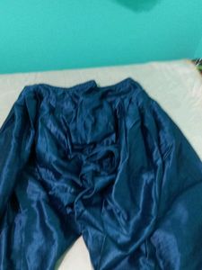Teal Satin Harem Pant