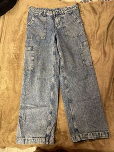 Wide Leg Acid Wash Jeans